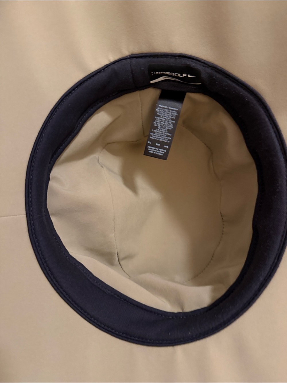 Nike Khaki Wide Brim Sun Hat with Black Swoosh - Picture 4 of 7